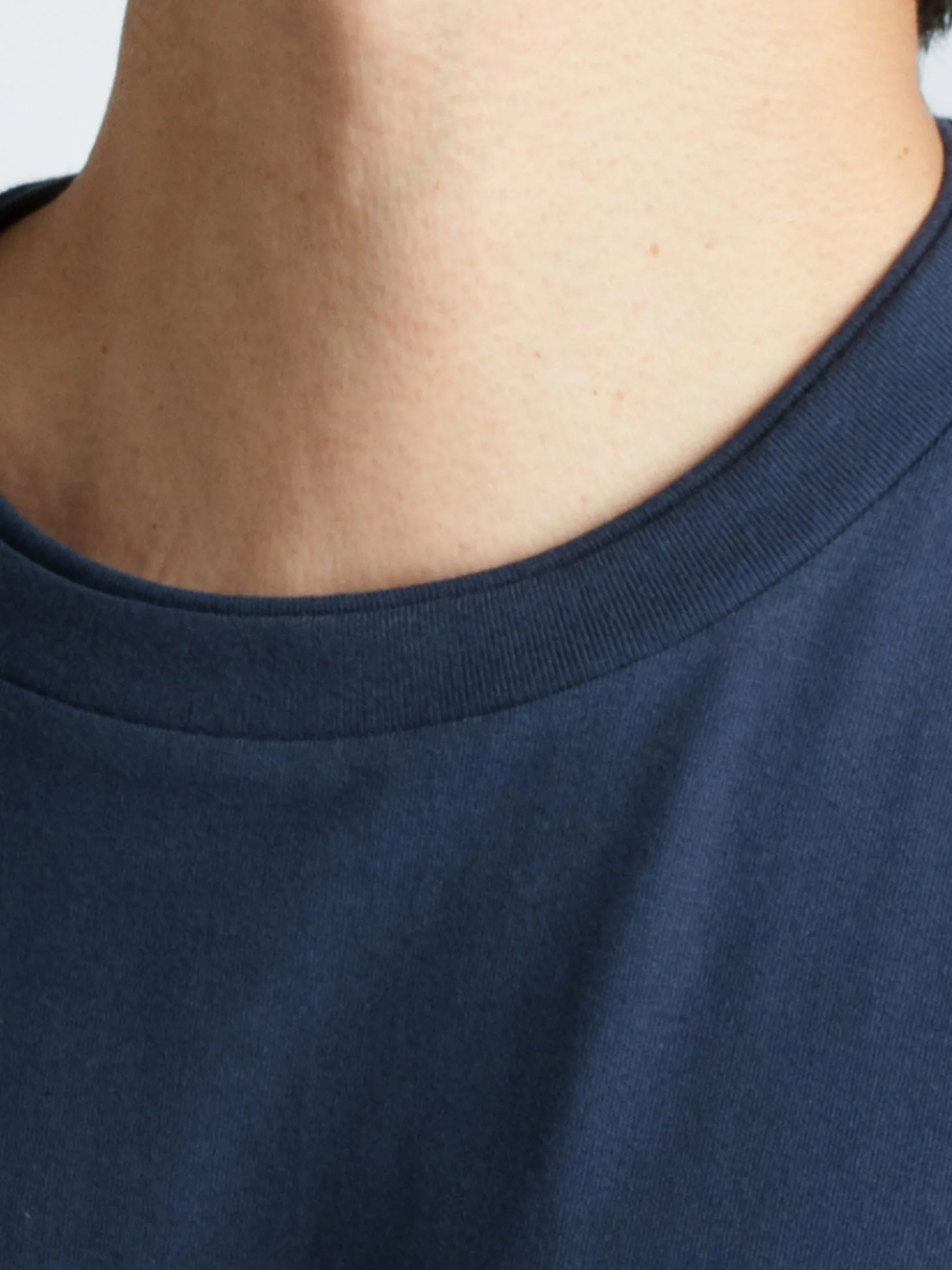 ERA-WON Men s Oversized T-Shirt Short Sleeves Navy