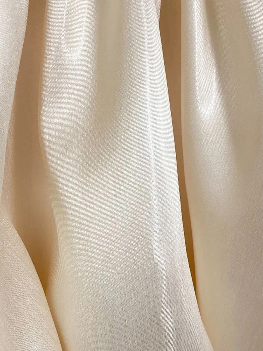 ICONIC WOMAN CREAM BALLOON MINI SKIRT