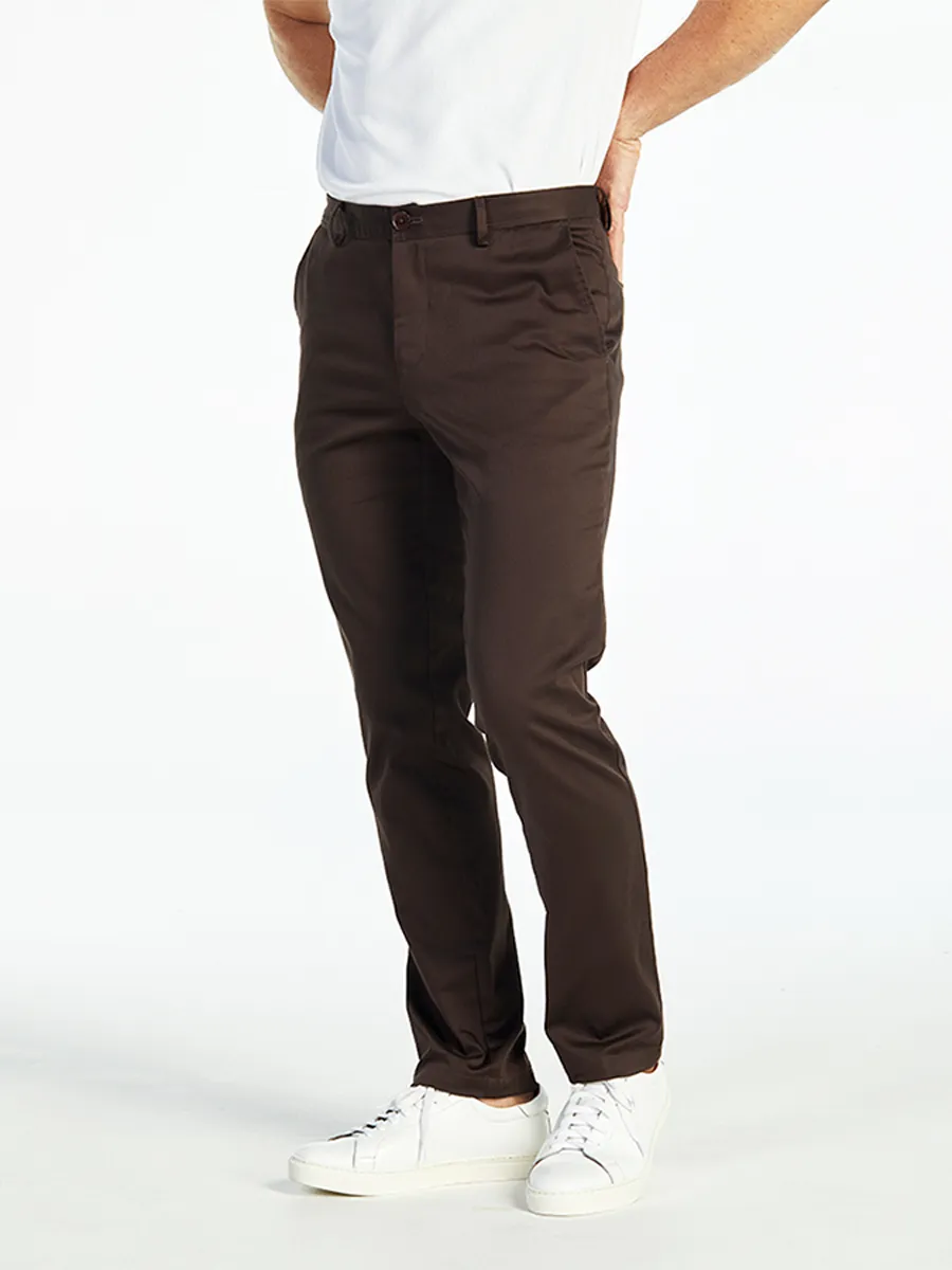 ELLE HOMME MEN SLIM CHINO PANTS W8L275BR - BROWN