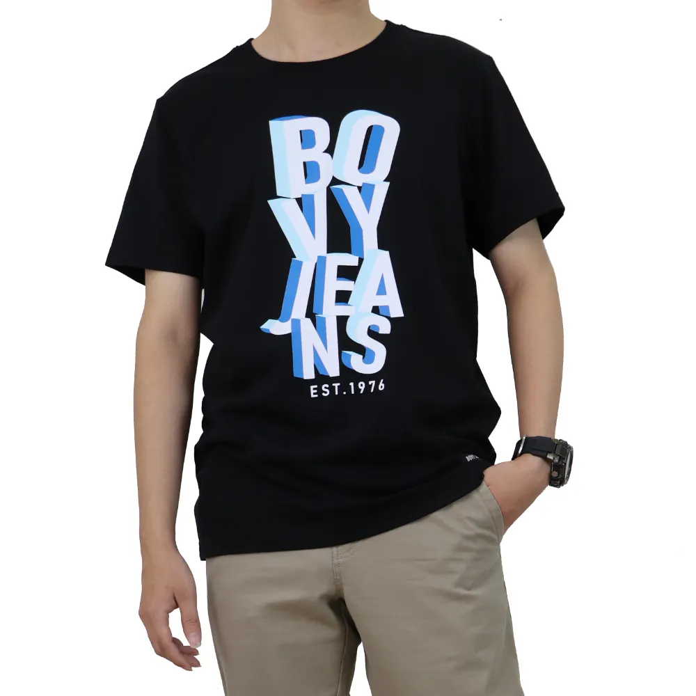 BOVY BC8124 Black Ghaphic T-shirts Size - 2XL