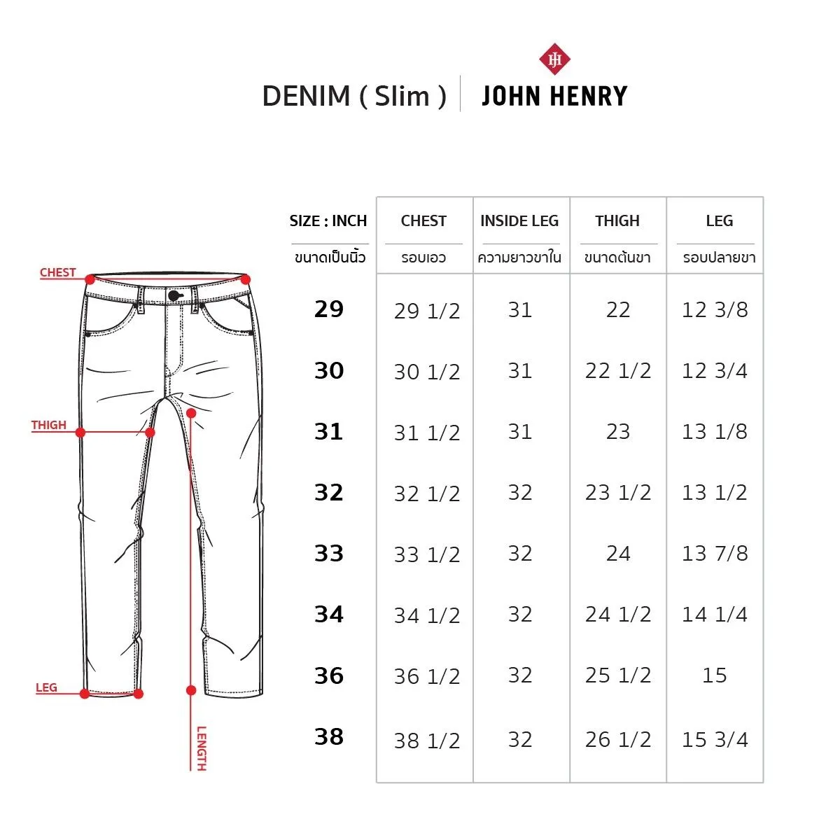 JOHN HENRY Men's Jeans (Slim Fit) DENIM Dark Indigo