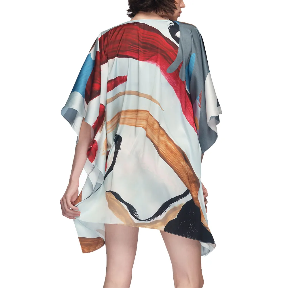 ANGELYS BALEK Multicolor Deep V-Neck Dress