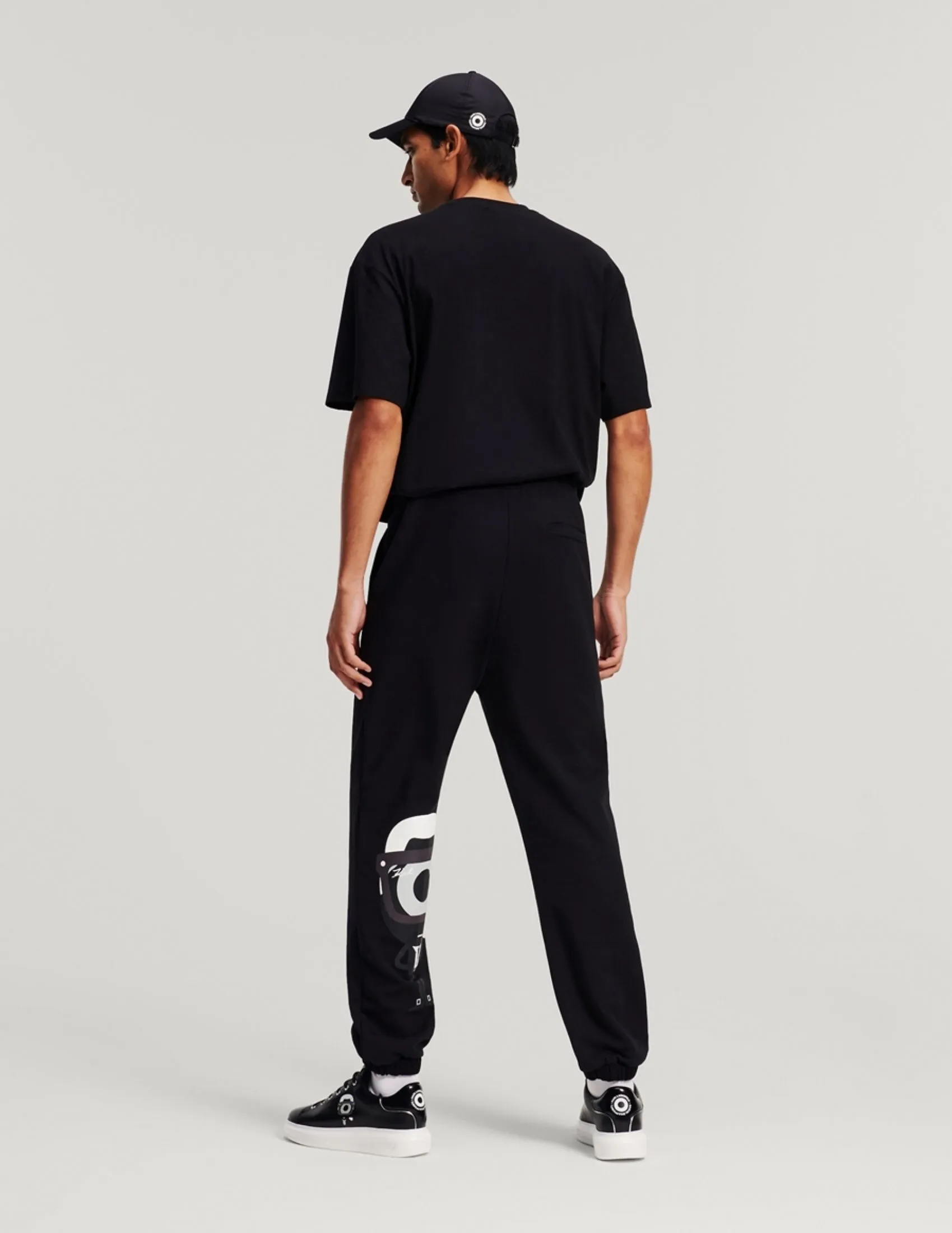 KARL LAGERFELD RTW-2 DOUR DARCEL MEN SWEATPANTS BLACK