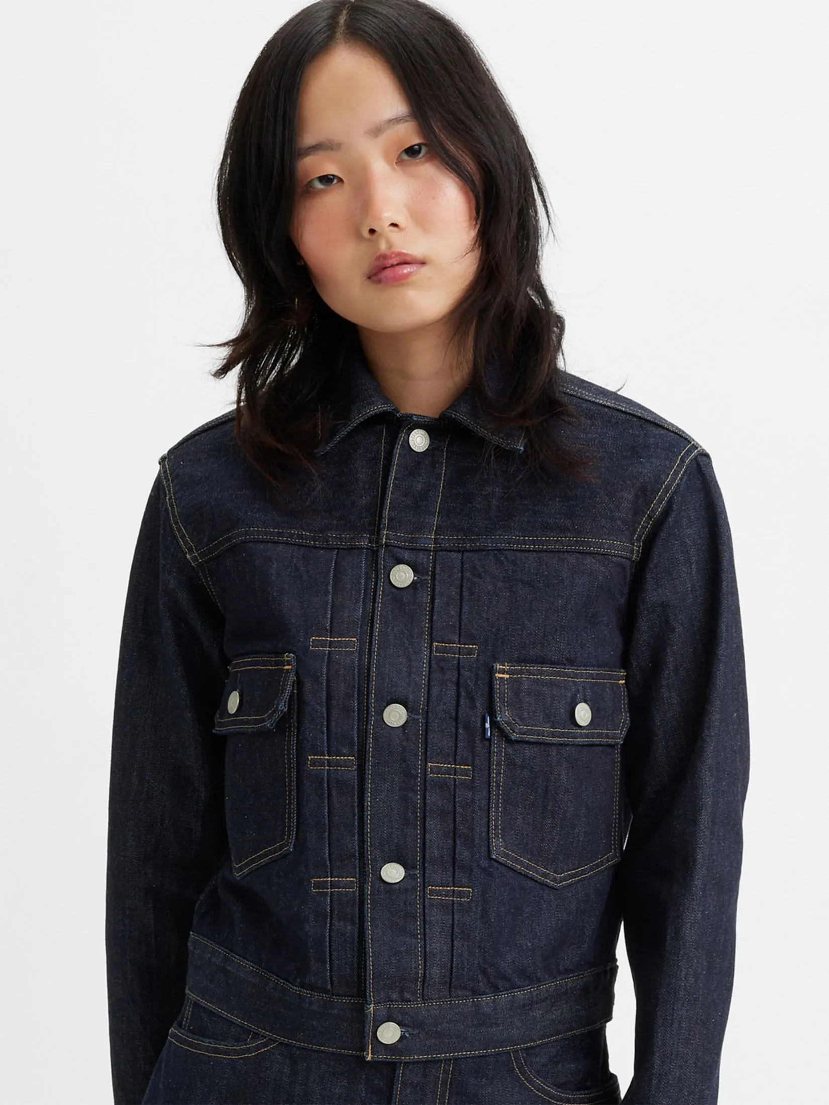 LEVI'S Levi’s Women’s Type II Trucker Jacket Dark Blue