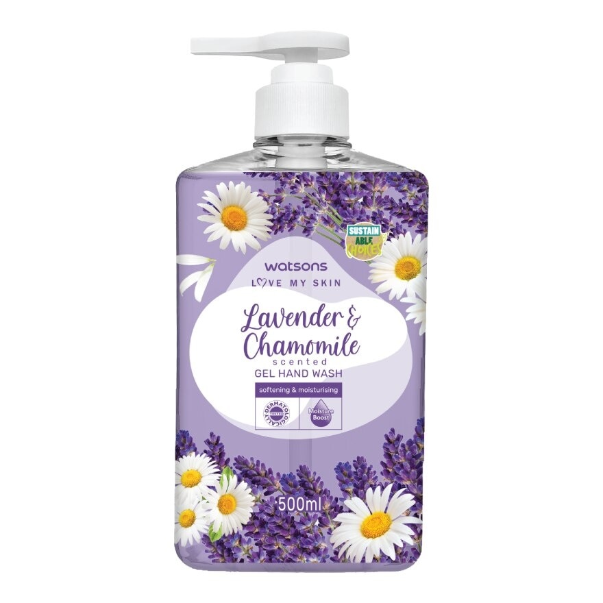 Watsons Love My Skin Lavender  Chamomile Scented Gel Hand Wash 500ml.