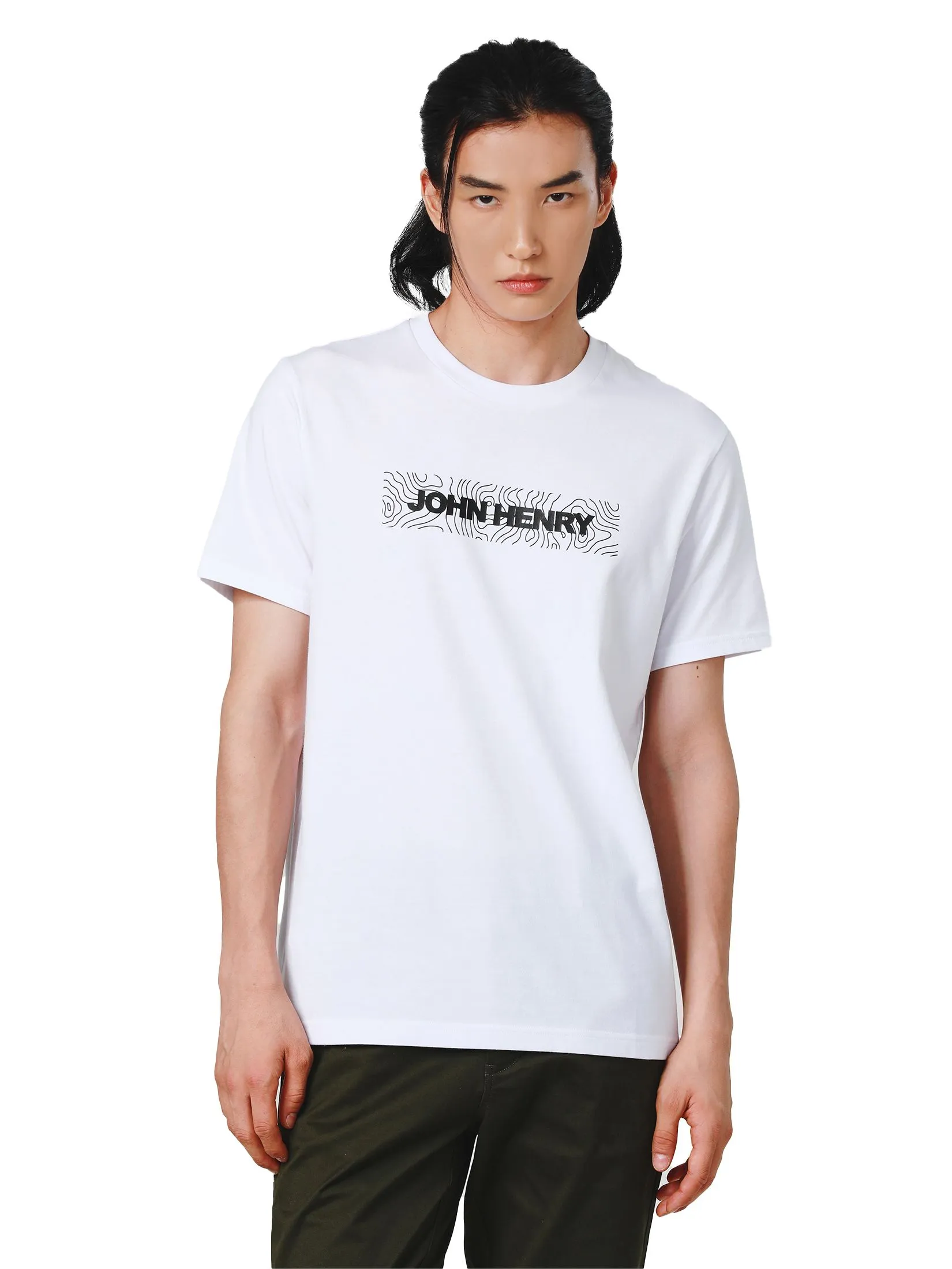 JOHN HENRY Men's T-Shirts (Slim Fit) ICONIC AF White