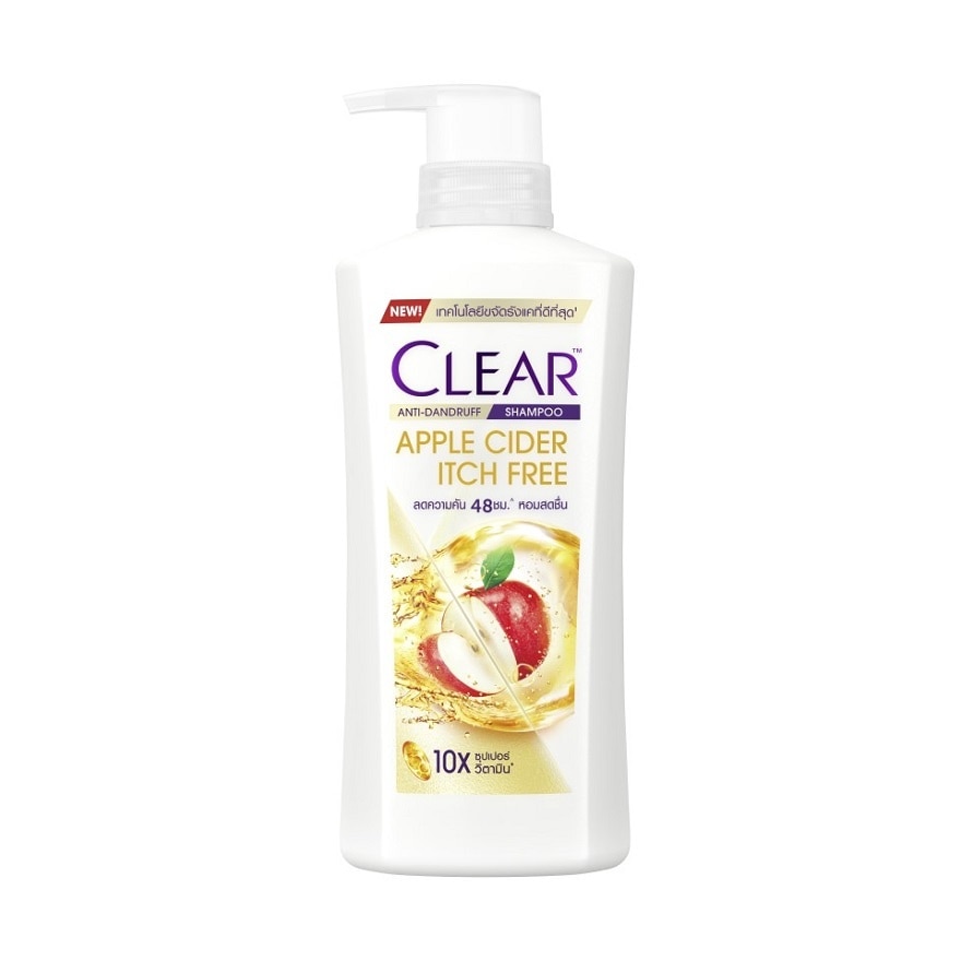 Clear Shampoo Anti-Dandruff Apple Cider Itch Free 350 Ml.
