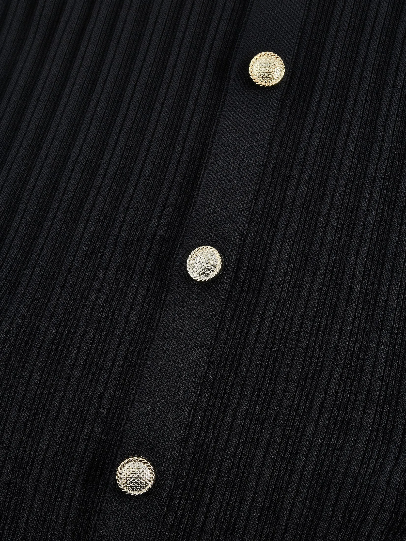 G2000 Women Clothing Crew Neck Rib Sweater Dress  A-Shape - Black