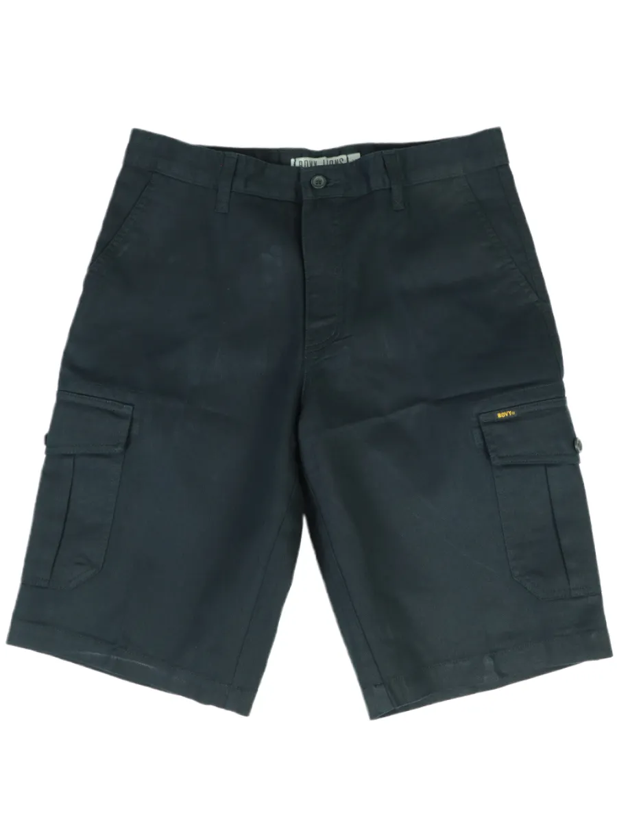 BOVY MEN S CARGO-SHORT PREMIUM COTTON BLACK