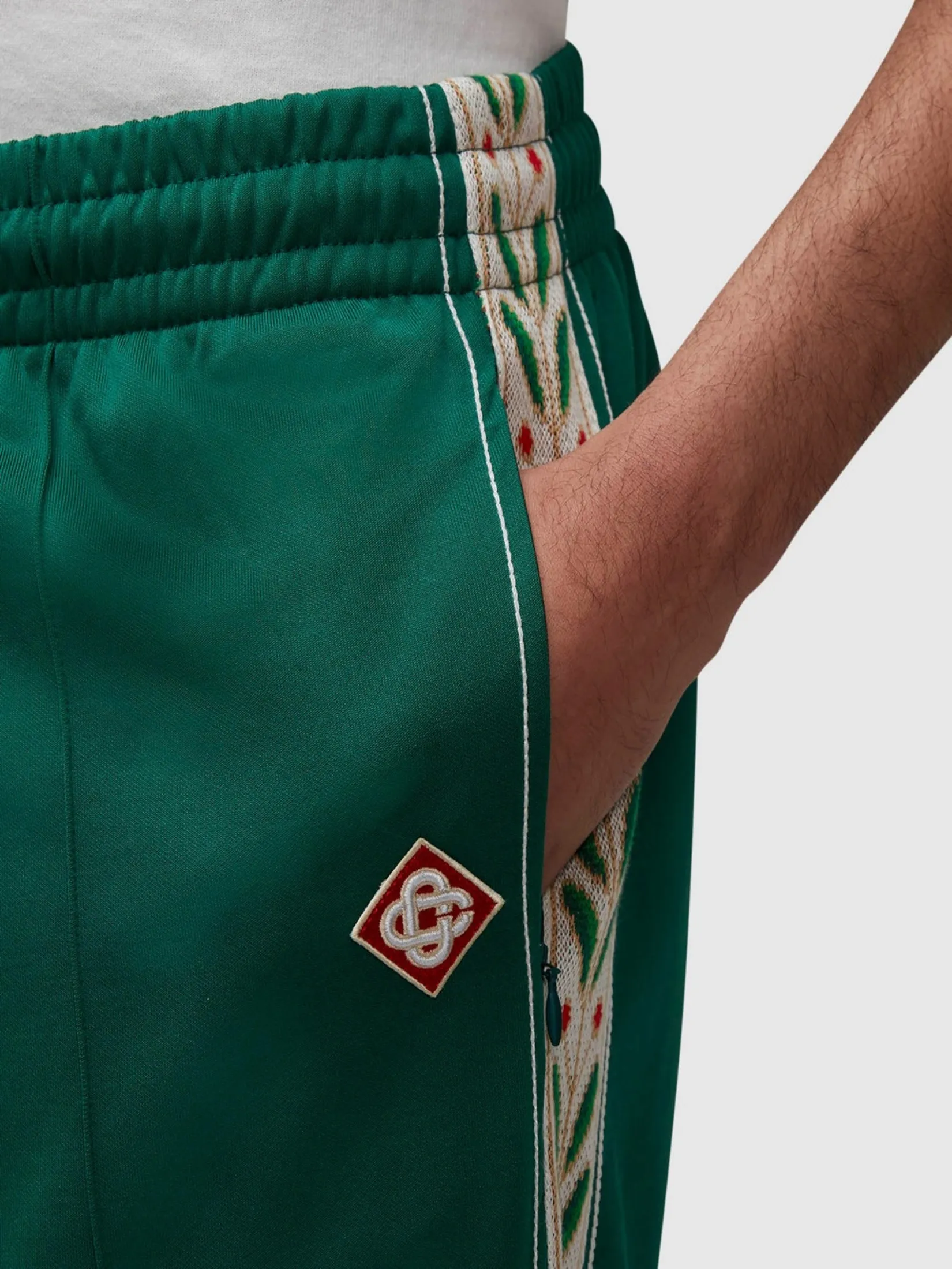 CASABLANCA WOMEN LAUREL TAPE PANELLED SWEATPANTS IN LAUREL LOGO