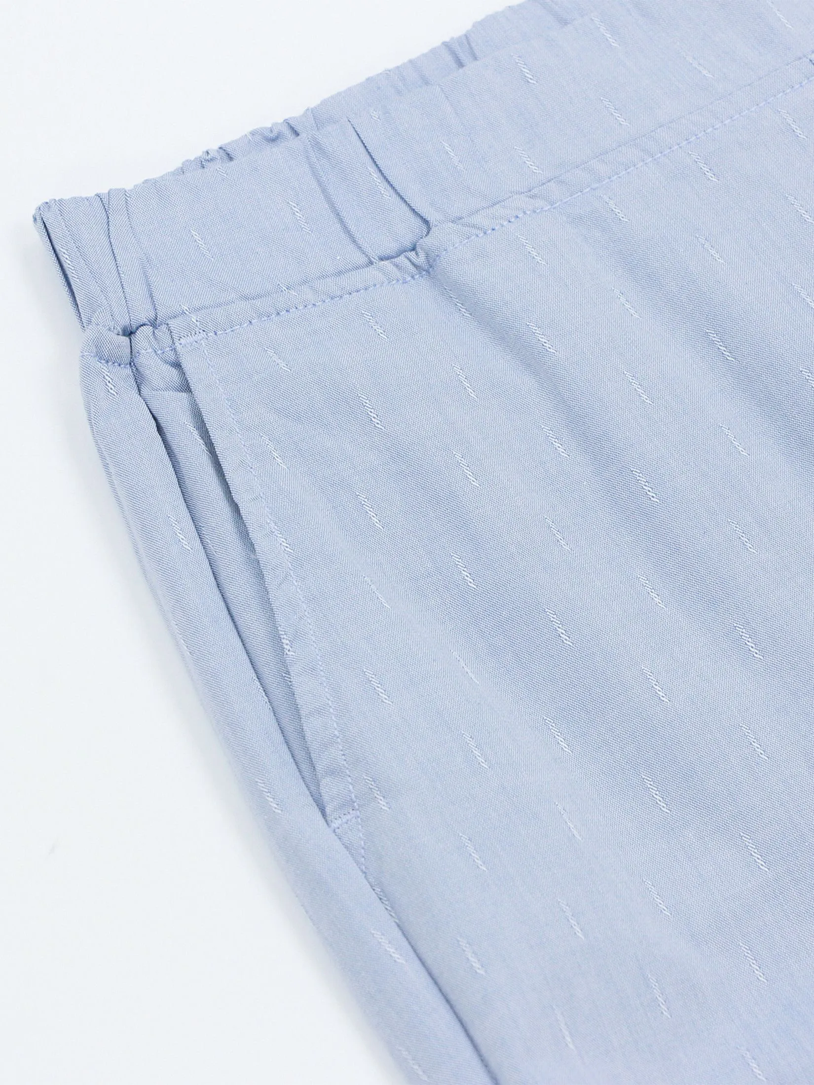 GIORDANO Women's Relaxed Elastic Denim Jeans Light indigo x White