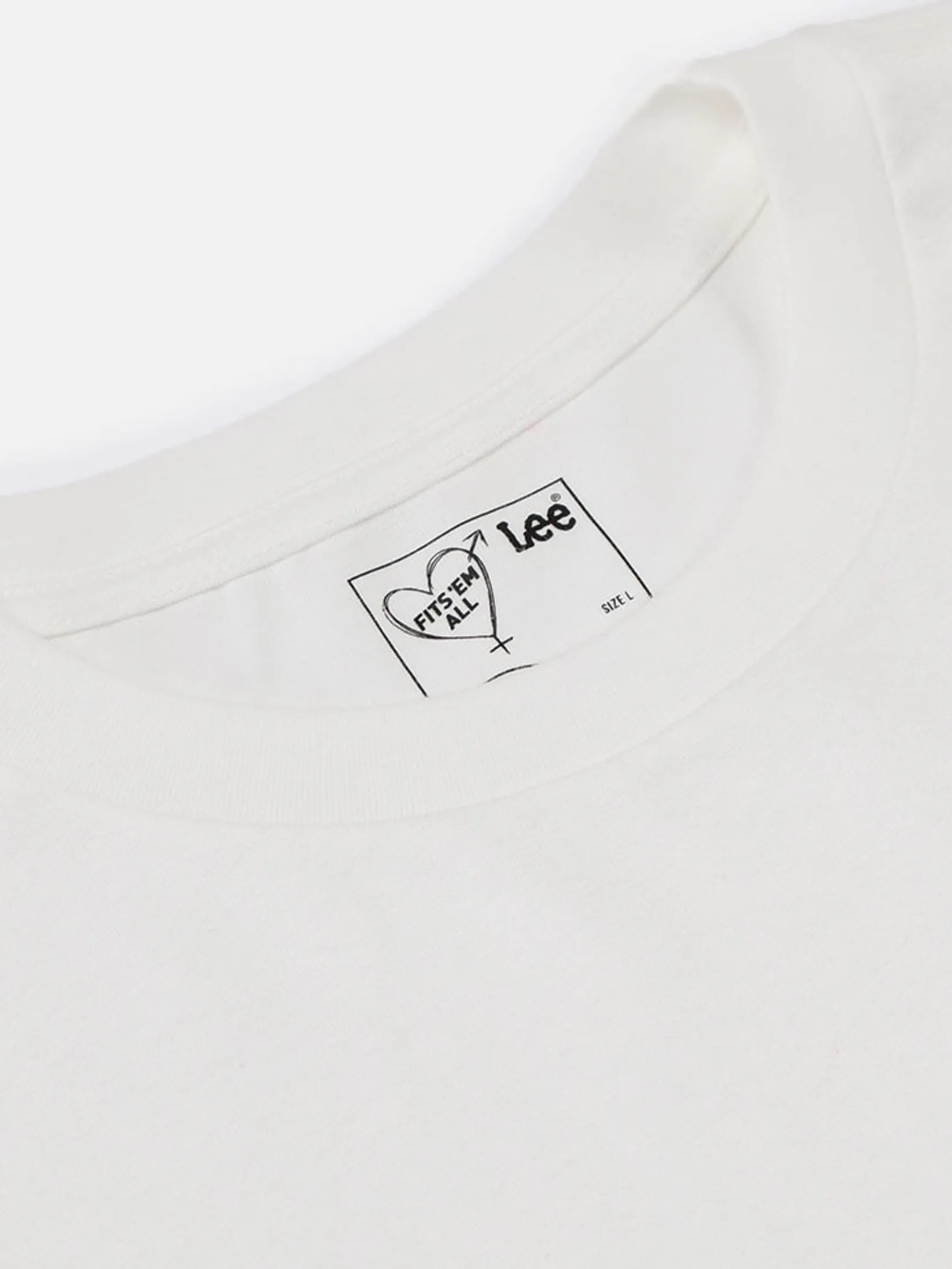 LEE Unisex Tee Short Sleeve LE S123MTSSN06 Off-white Fits  Em All