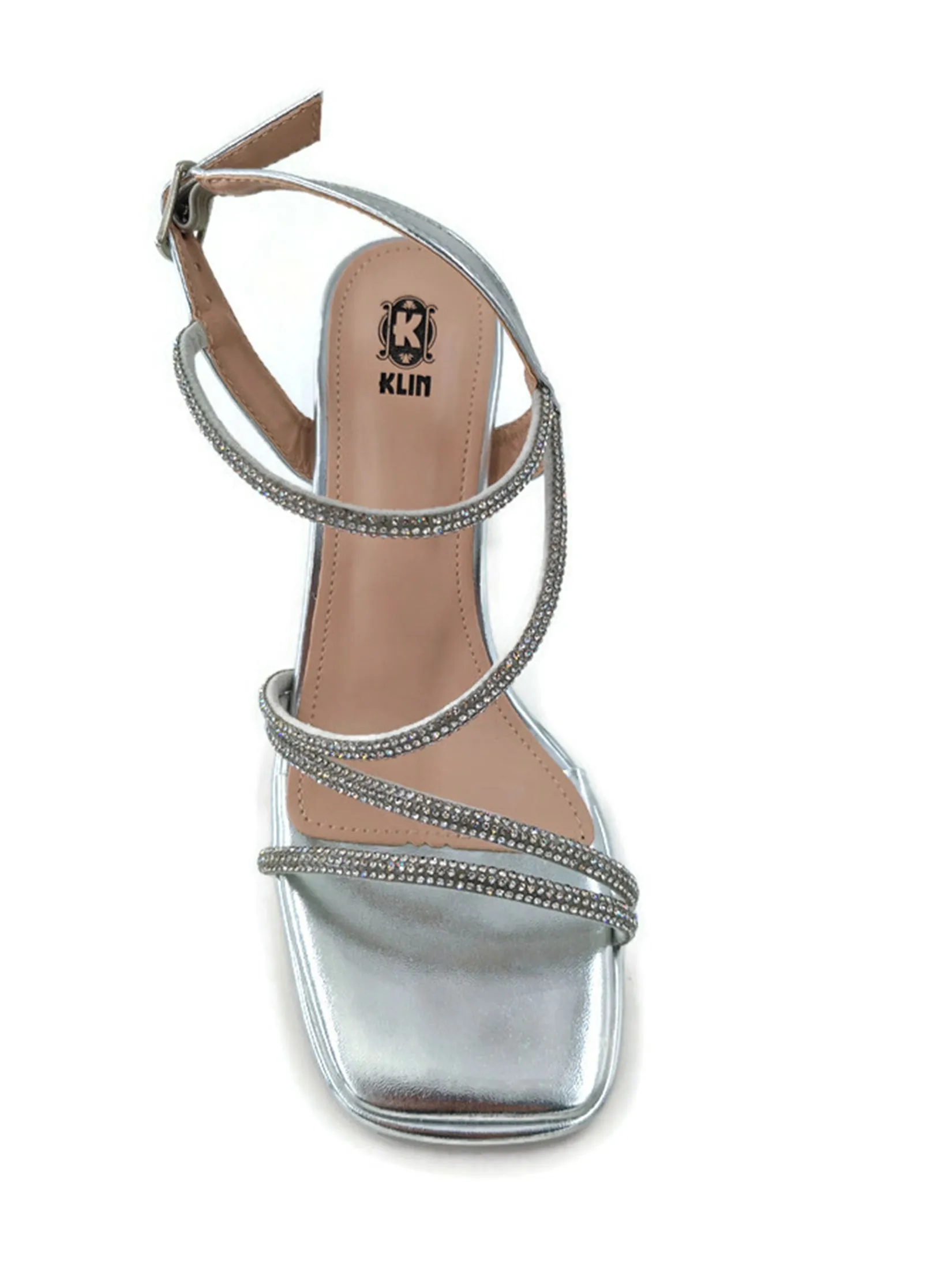 KLIN Woman Slingback Blocked Maxi Silver