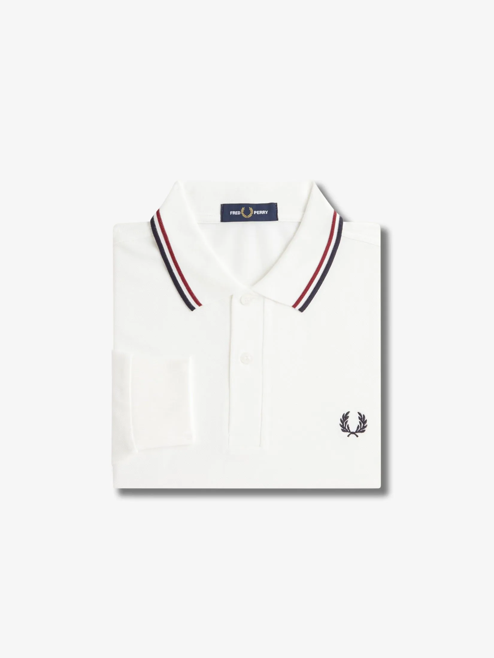 FRED PERRY Men LS TWIN TIPPED SHIRT           White