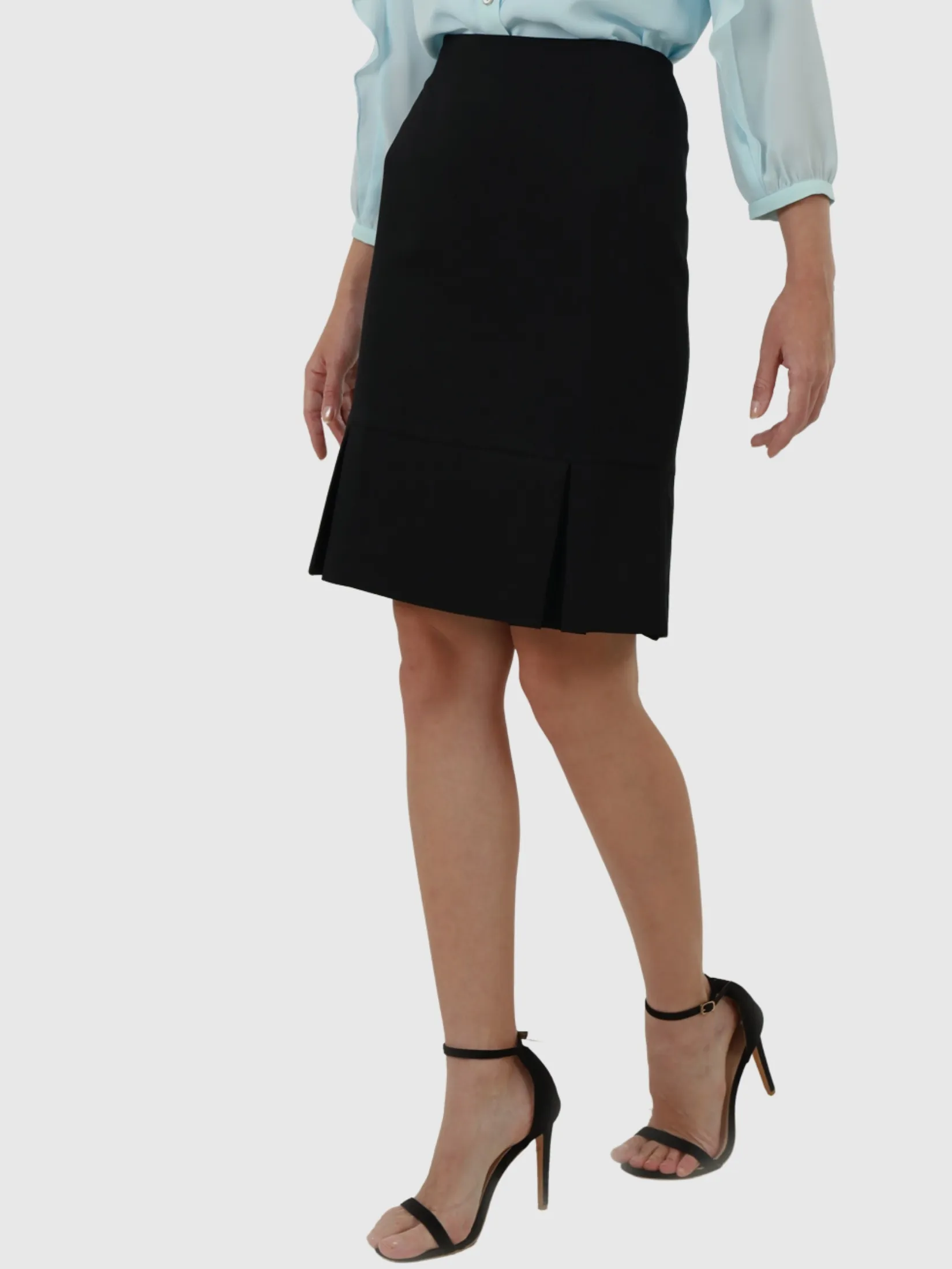 VERONIQA Women Skirt Short Moss Crepe Black