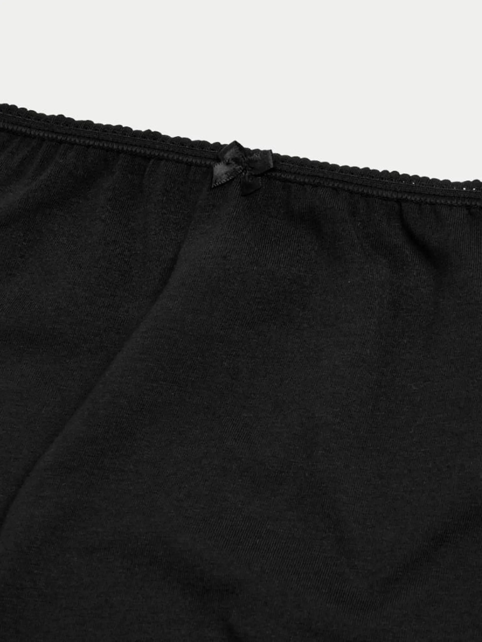 MARKS & SPENCER Women Full Briefs Cotton Lycra Pack 5 Pcs Black