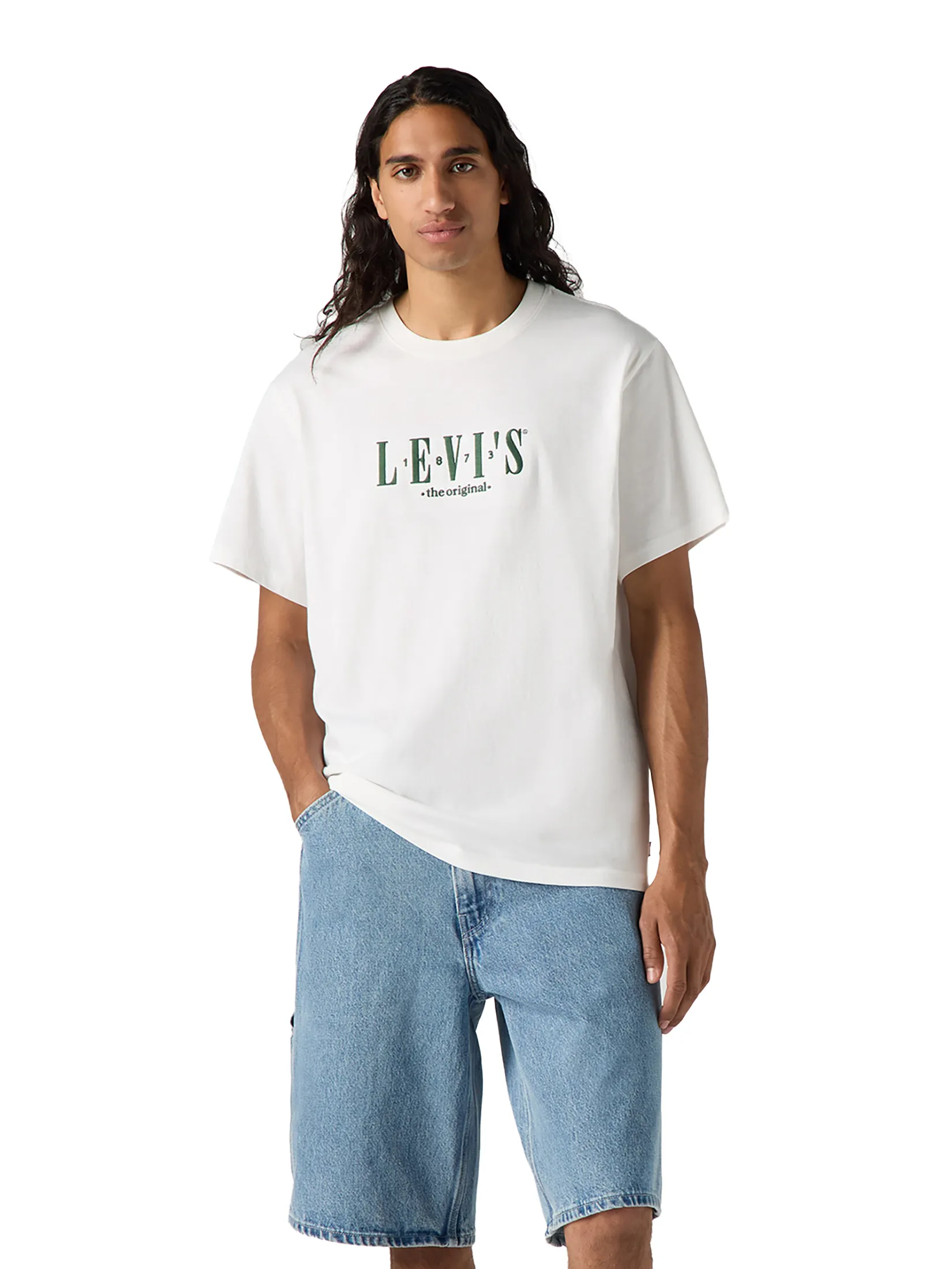 LEVI'S Men's Relaxed Fit Short Sleeve Graphic T-Shirt White