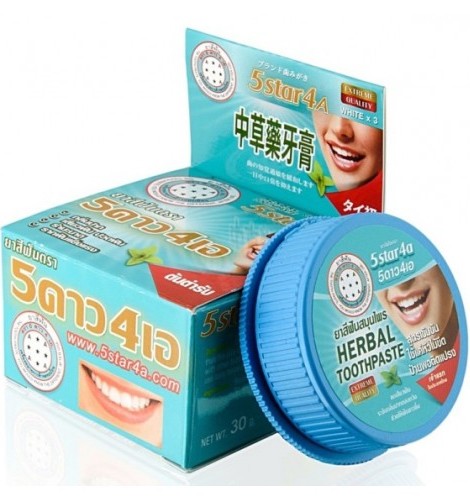 Оригинальная отбеливающая зубная паста в баночке 5STAR 4A 25 гр