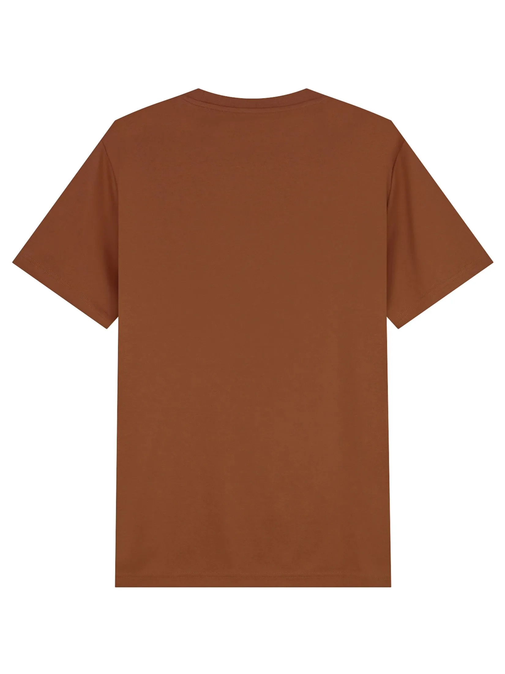 GIORDANO Men's Slim Cotton Embroidery Tee (Liquid Touch) Mocha bisque brown