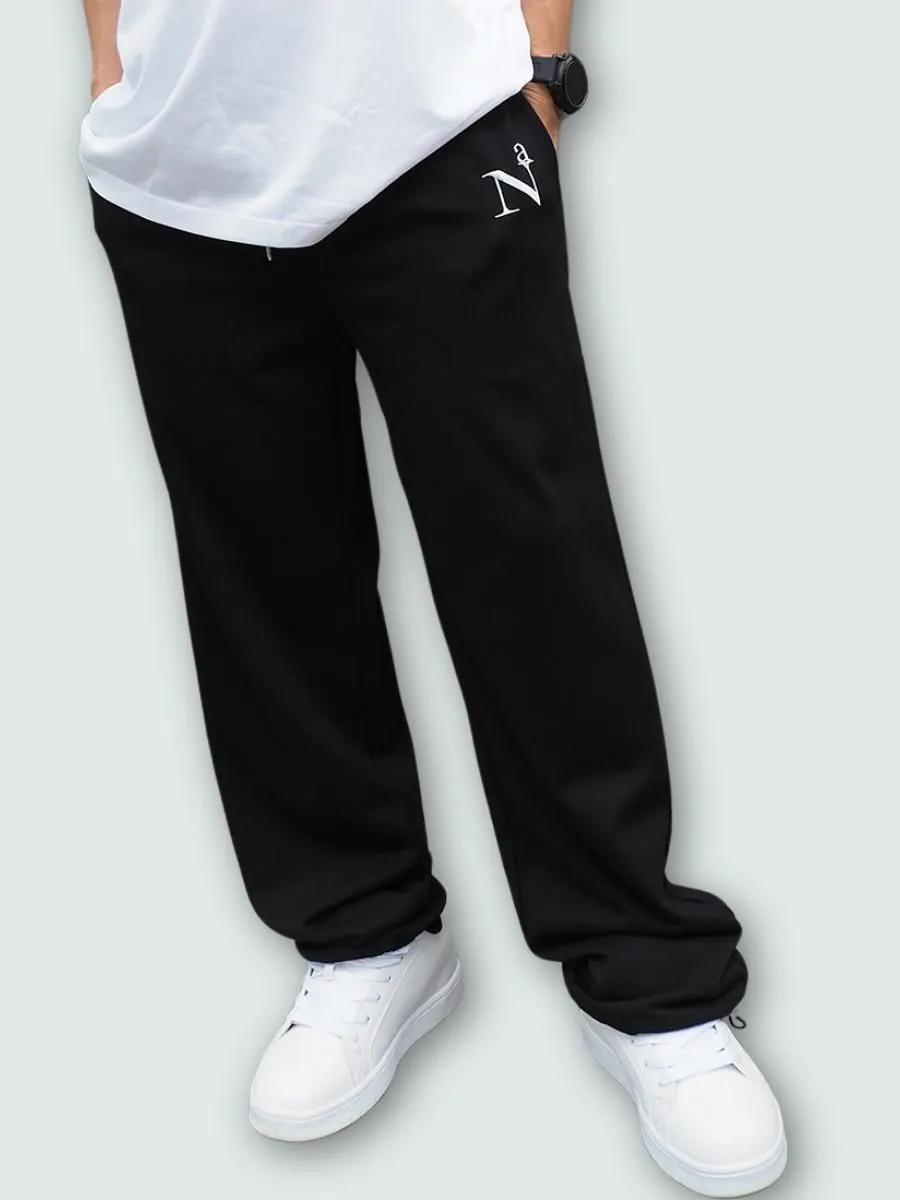 NAPIYONG Unisex  Terry Sweatpants in Black
