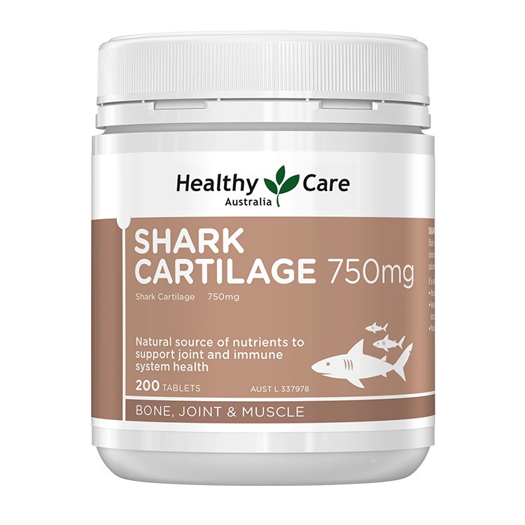 Акулий хрящ Shark Cartilage 750 мг Healthy Care 200 капсул