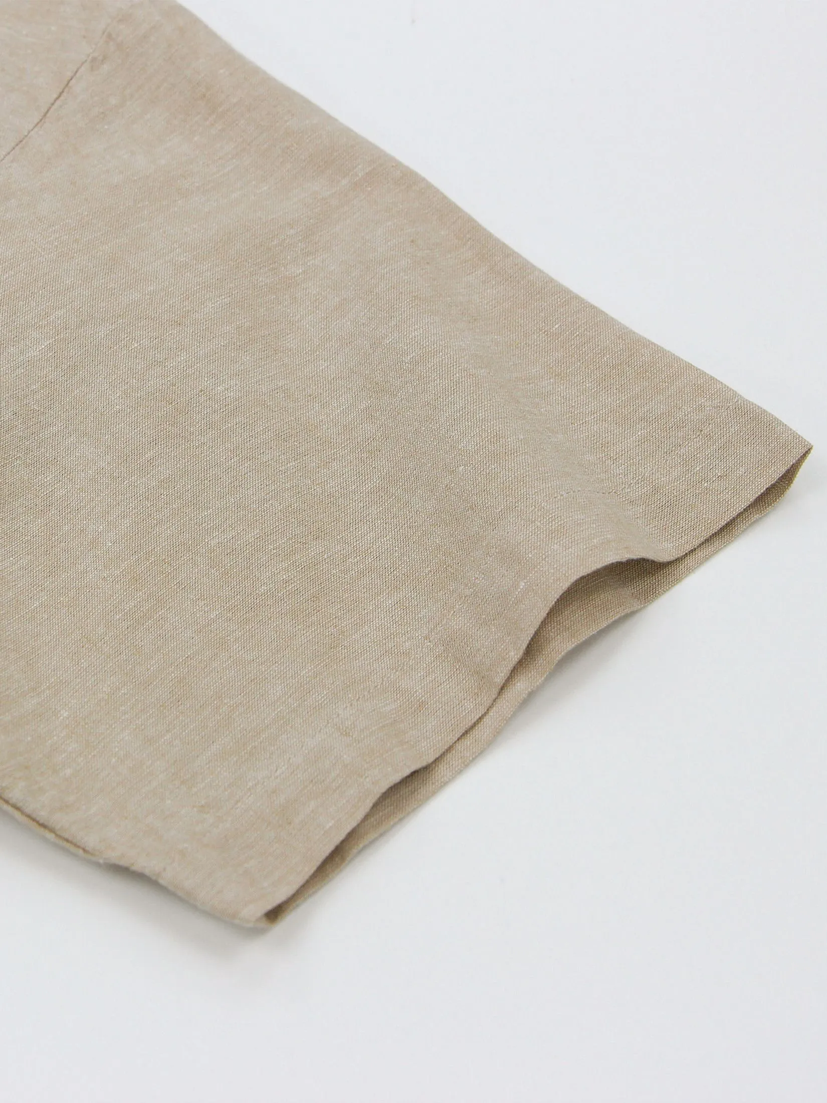 GIORDANO Women's Loose Linen Shirt Crockery Khaki