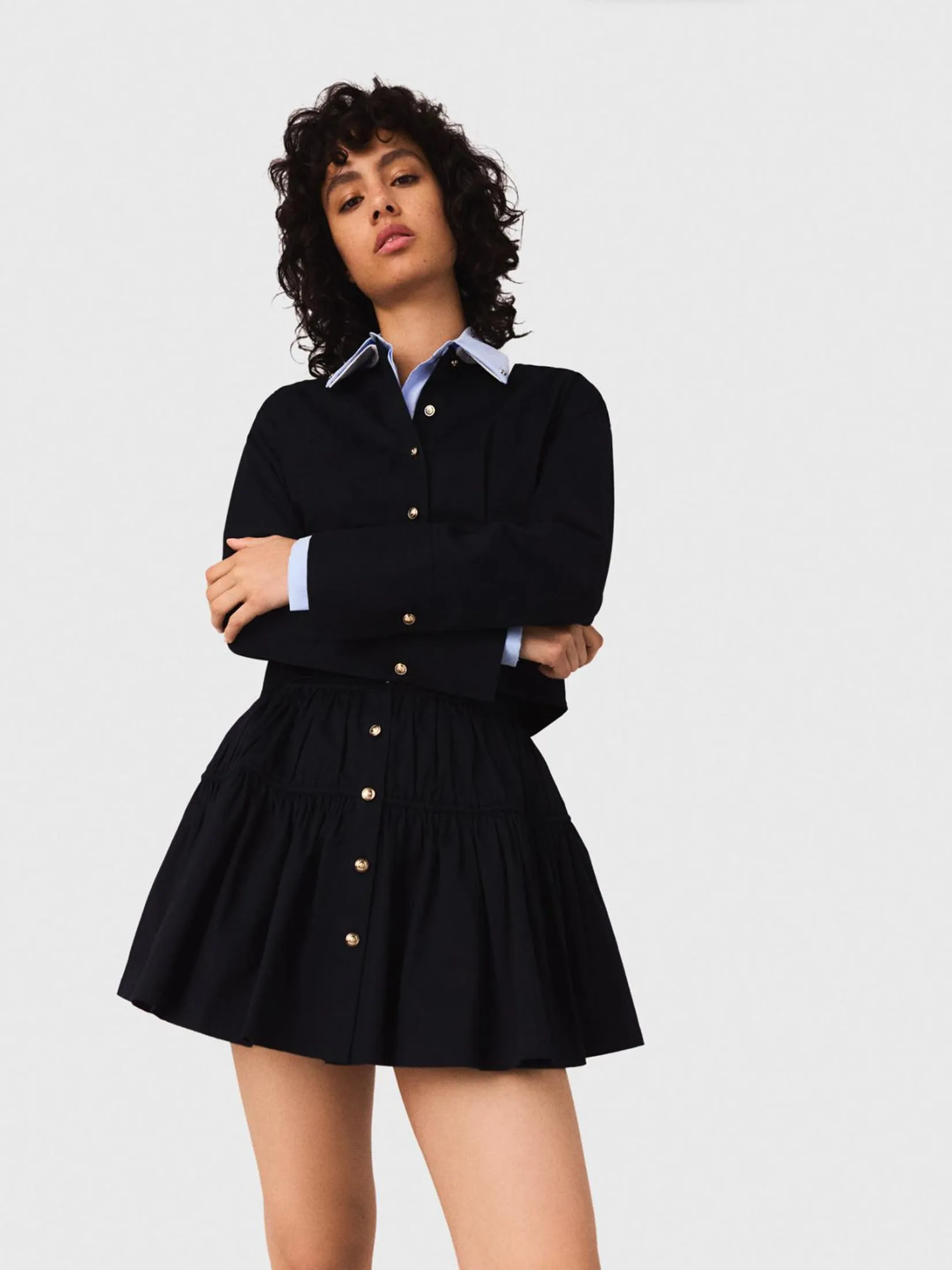 MAJE Women Short Skirt Elasticated Waist