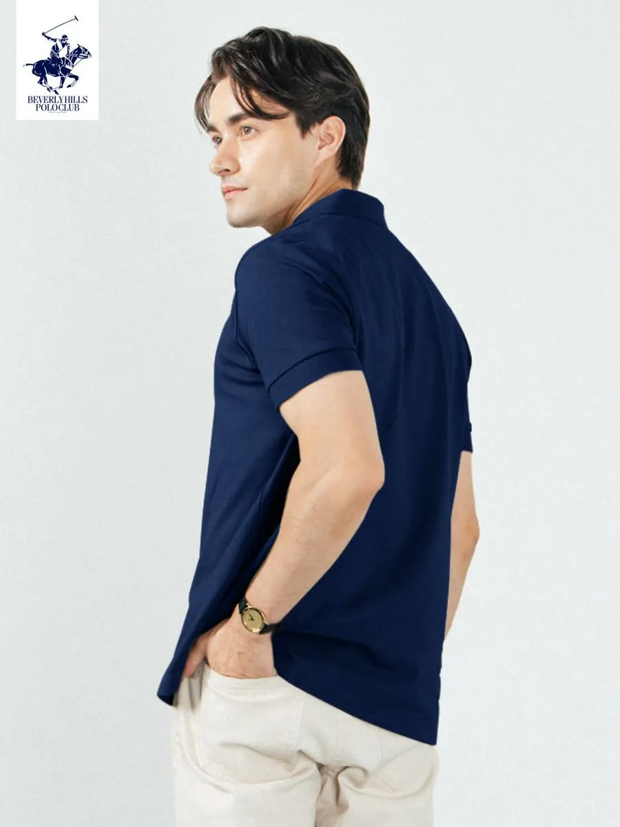 BEVERLY HILLS POLO CLUB Dark blue Men Polo Shirts Model BV2I001