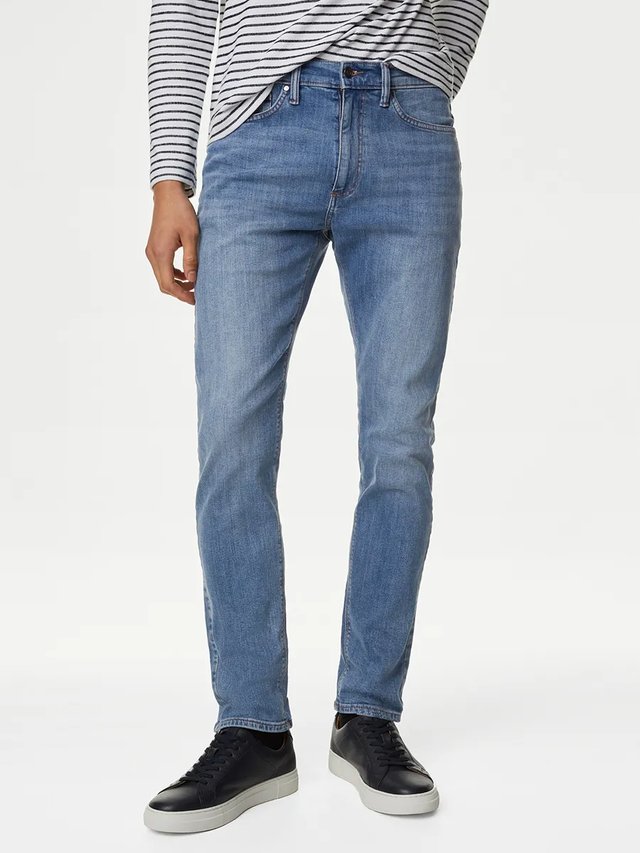 MARKS & SPENCER Men Stretch Jeans Slim Fit M9_Azure Blue