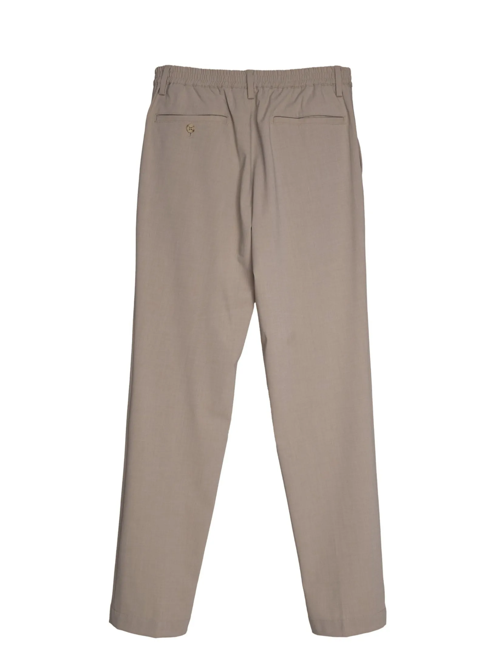 TAKEO KIKUCHI MEN BEIGE WRINKLES FREE POLYESTER EASY PANTS