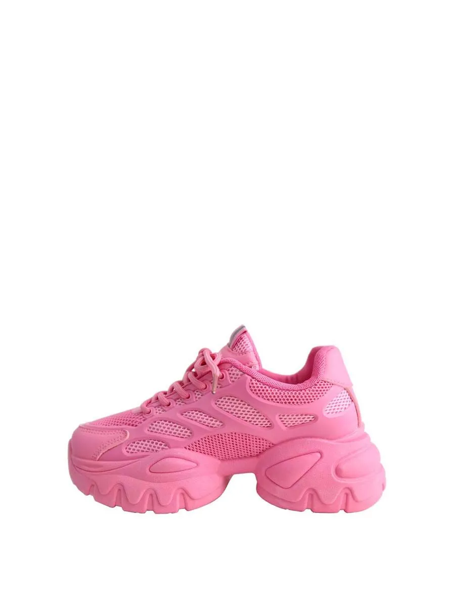 VILLAINS SF RESONATE Women's Platform Comfort Chunky Sneakers LIGHT PINK