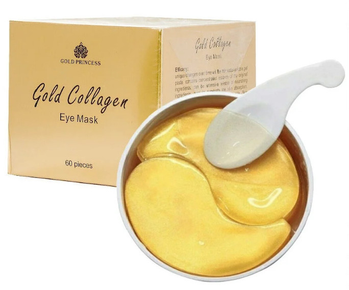 Патчи для кожи вокруг глаз с нанозолотом и коллагеном Gold Princess 60 шт