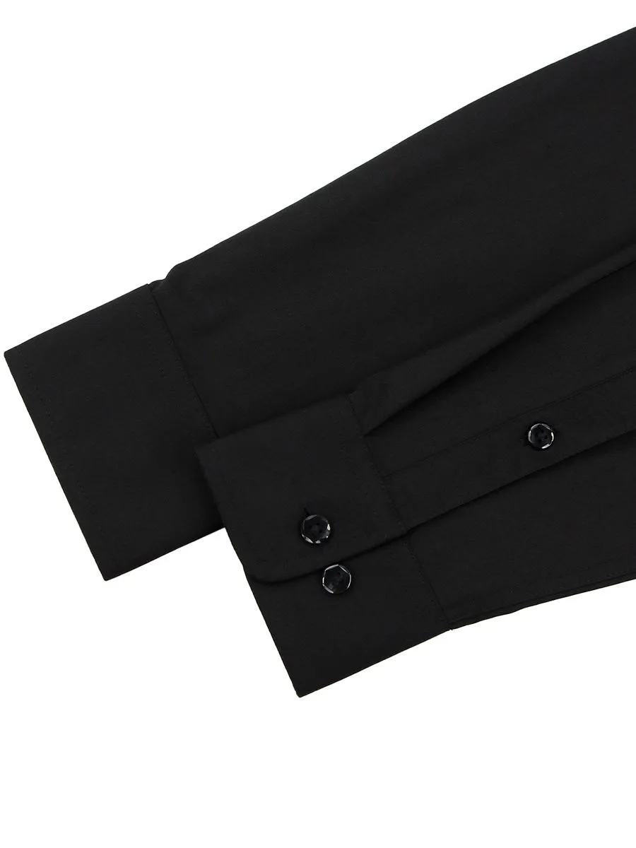 GIORDANO Men's Twill Easy Care Shirts Black