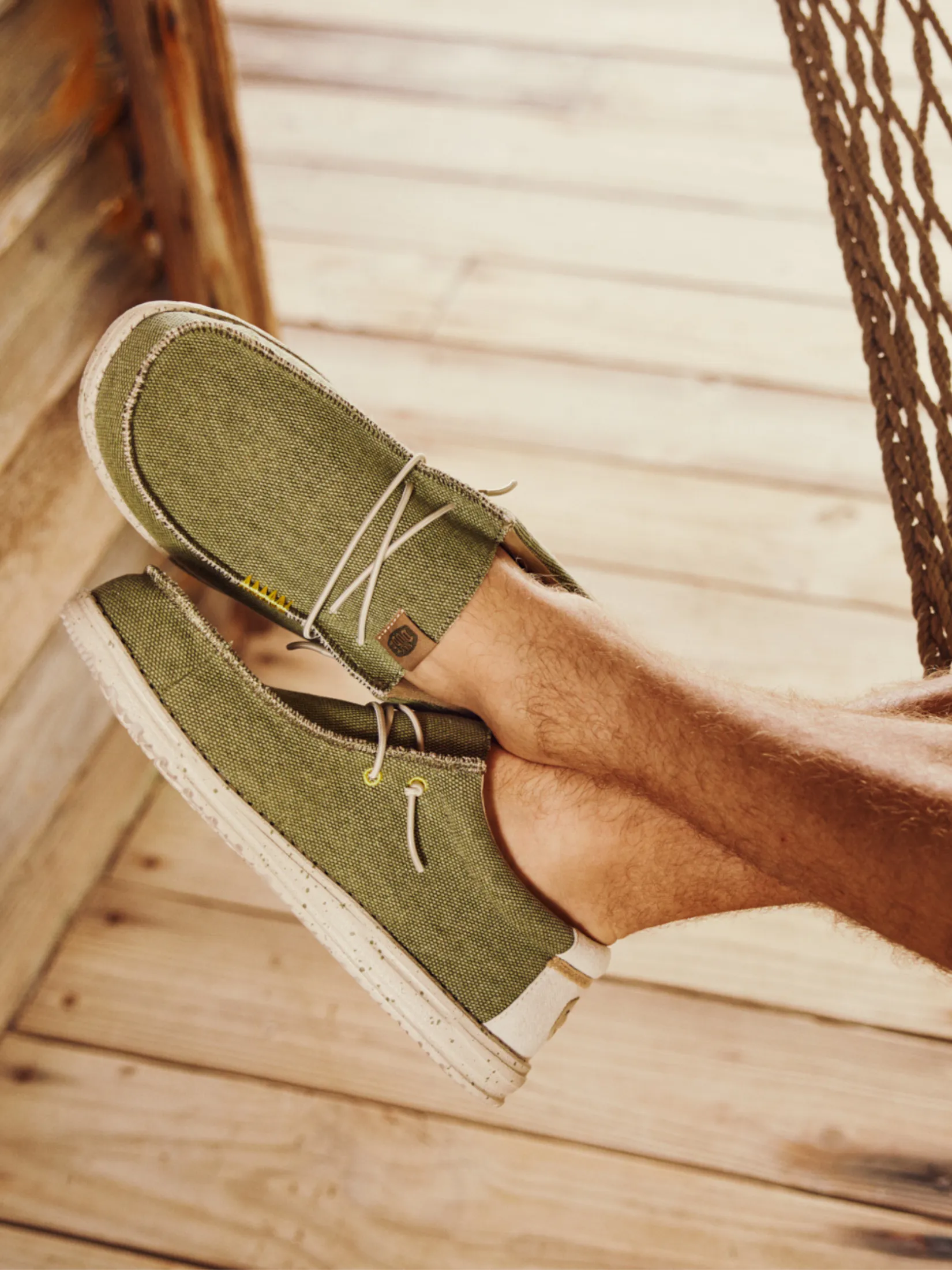 HEYDUDE WALLY COASTLINE JUTE - OLIVE