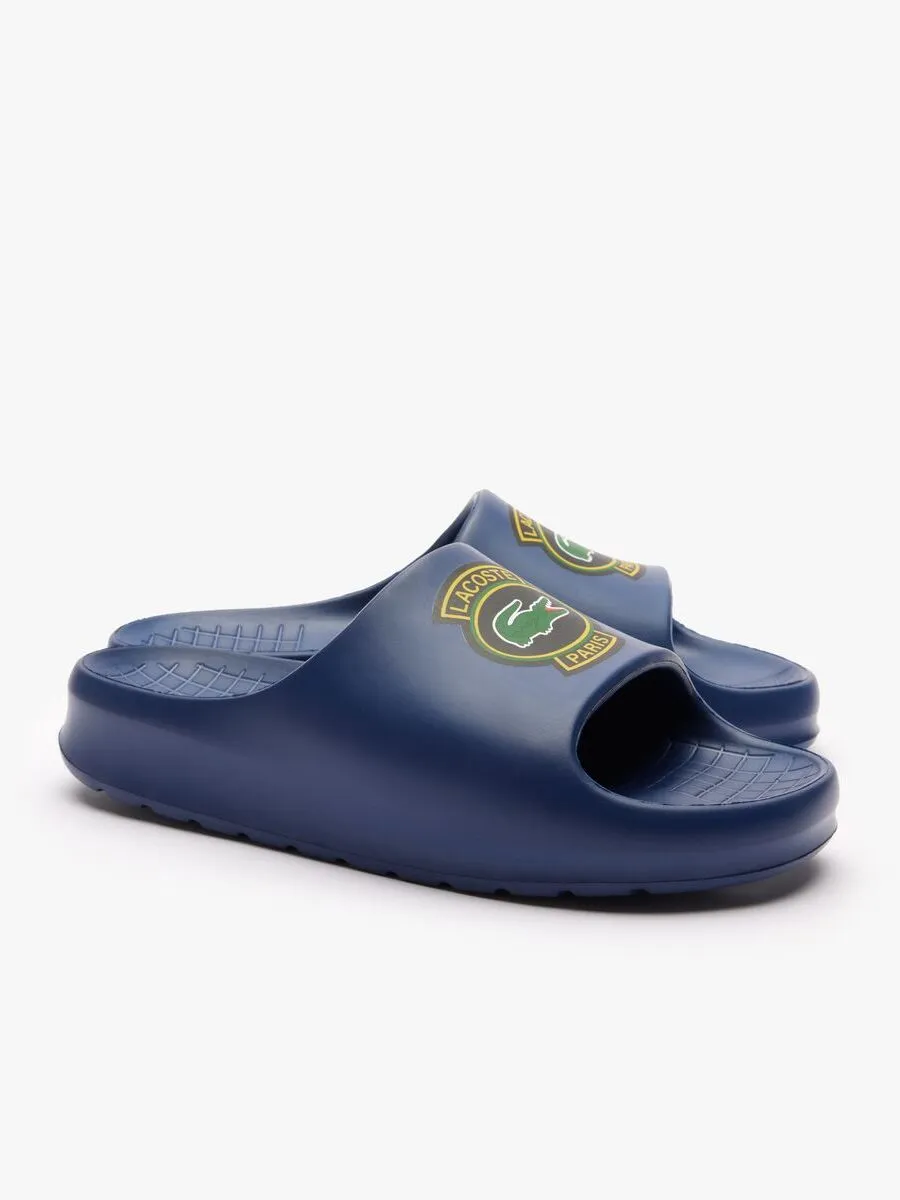 LACOSTE Navy Men’s Serve Slide 2.0 Logo
