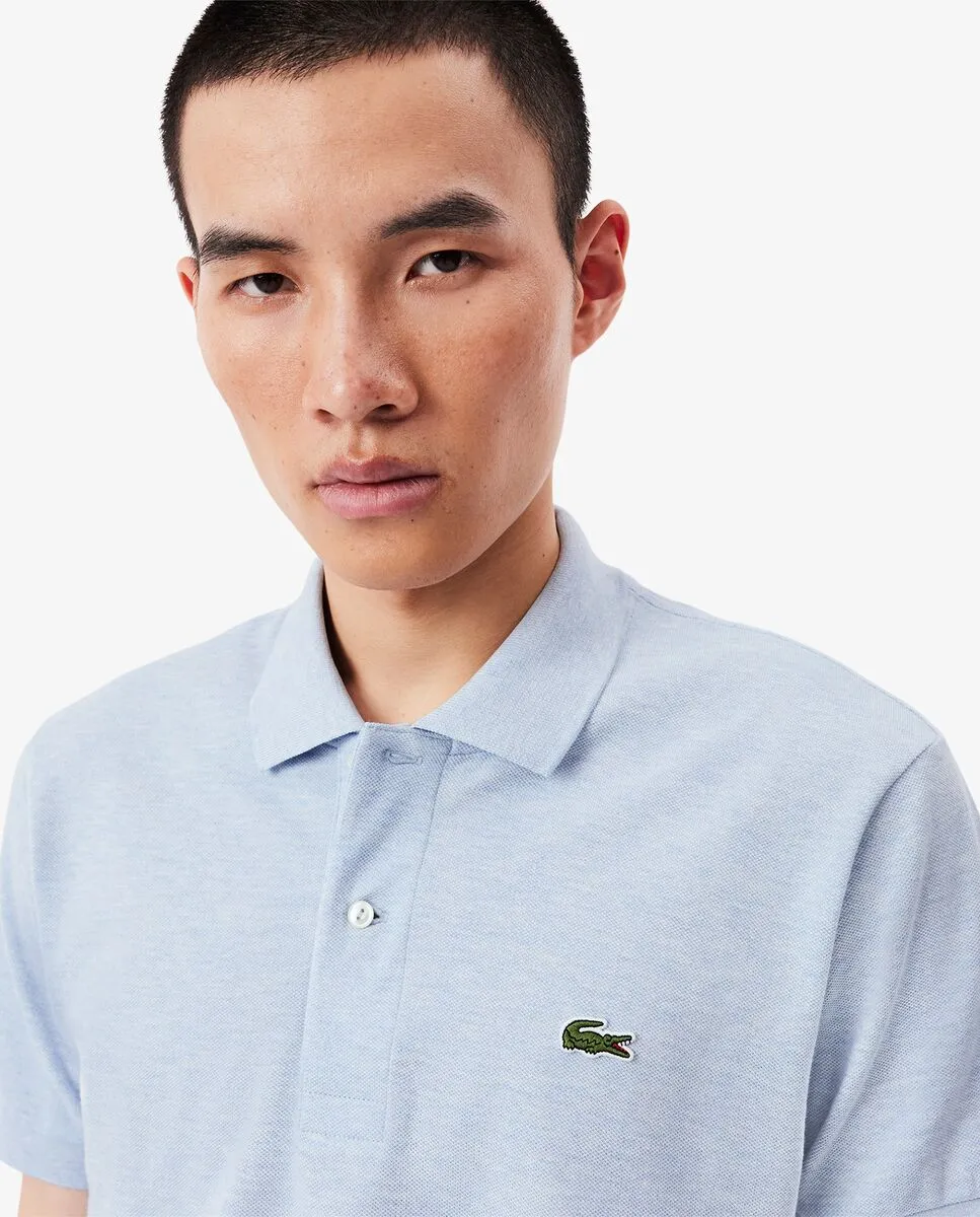 LACOSTE Classic Fit L.12.12 Marl Polo Shirt Blue