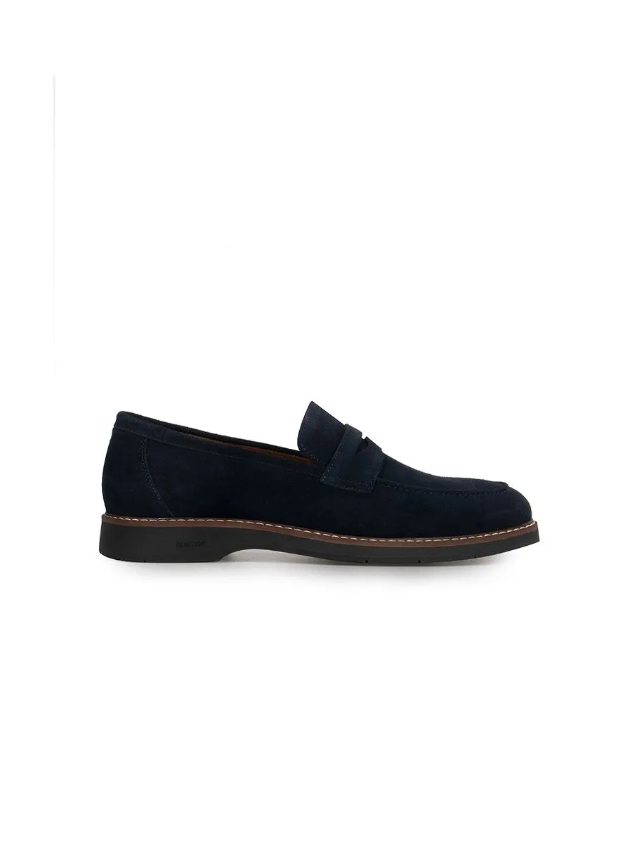 KENNETH COLE MEN CASUALS THOMAS SUEDE LOAFER / NAVY