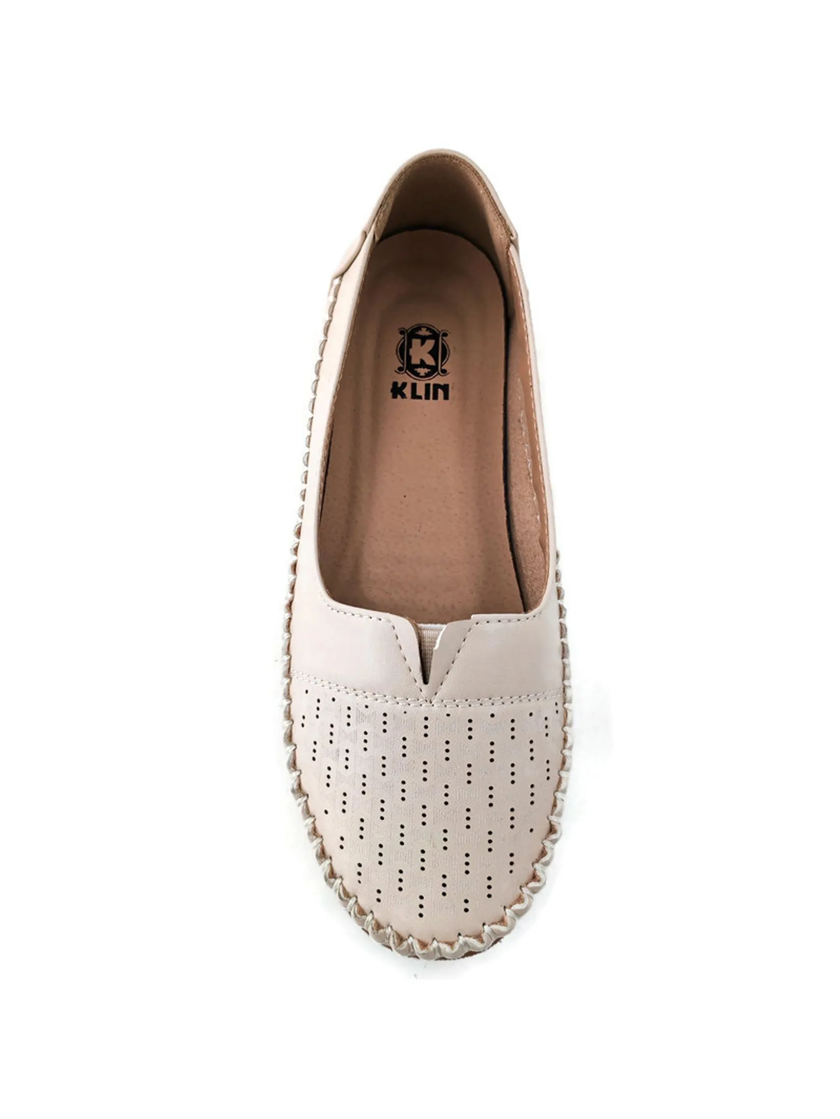 KLIN Woman Moccasin Slip-On Style Cream