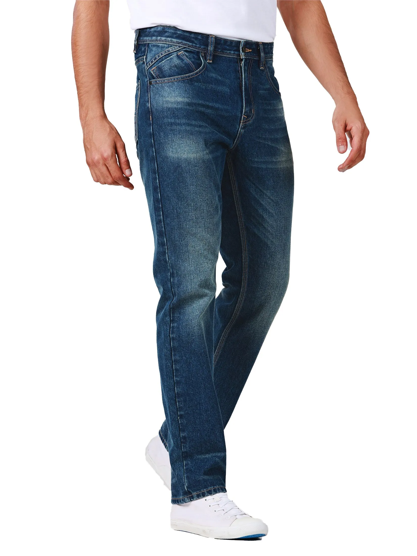 JOHN HENRY Men's Jeans (Straight Fit) DENIM Mid Indigo