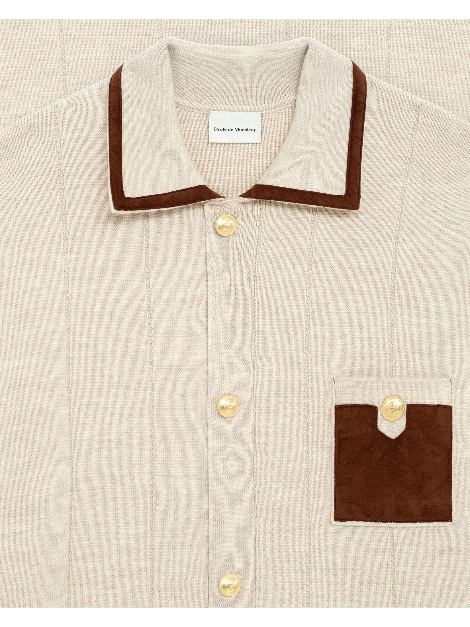 DROLE DE MONSIEUR Men Cardigan The Pocket Cardigan Beige