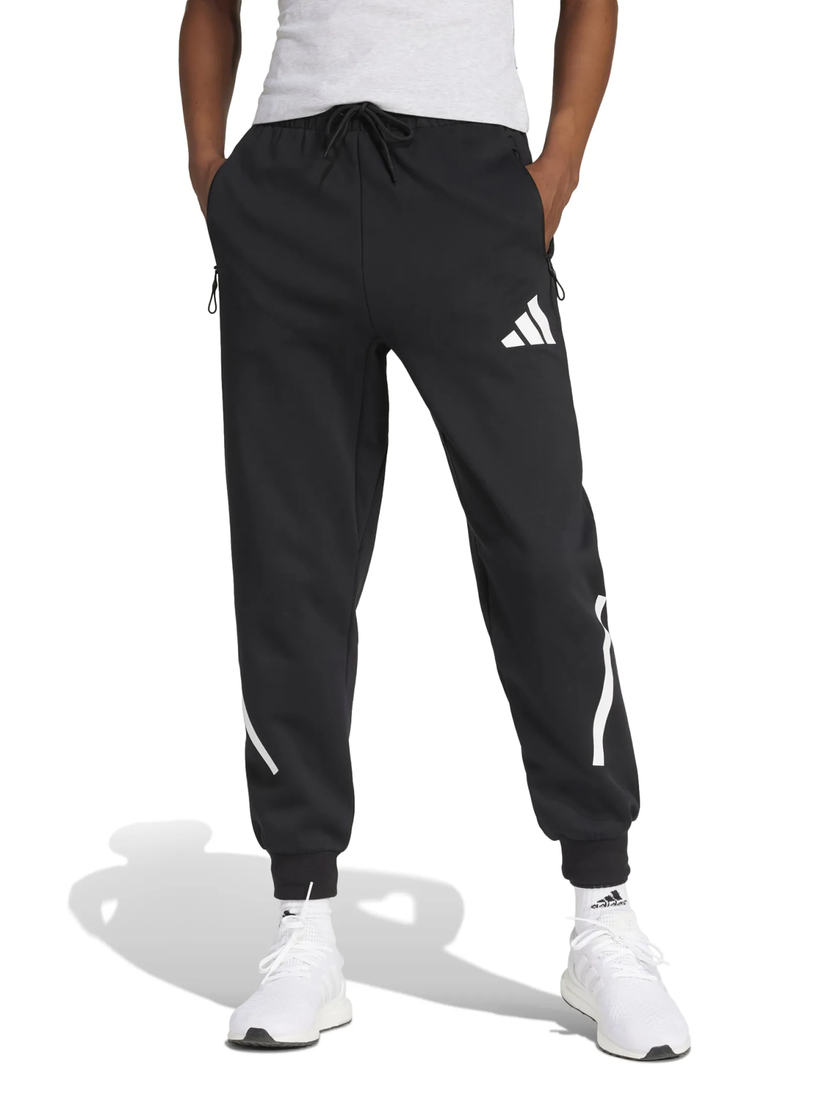 ADIDAS Women Tracksuit Bottoms Adidas Z.N.E. Black / White Size - M