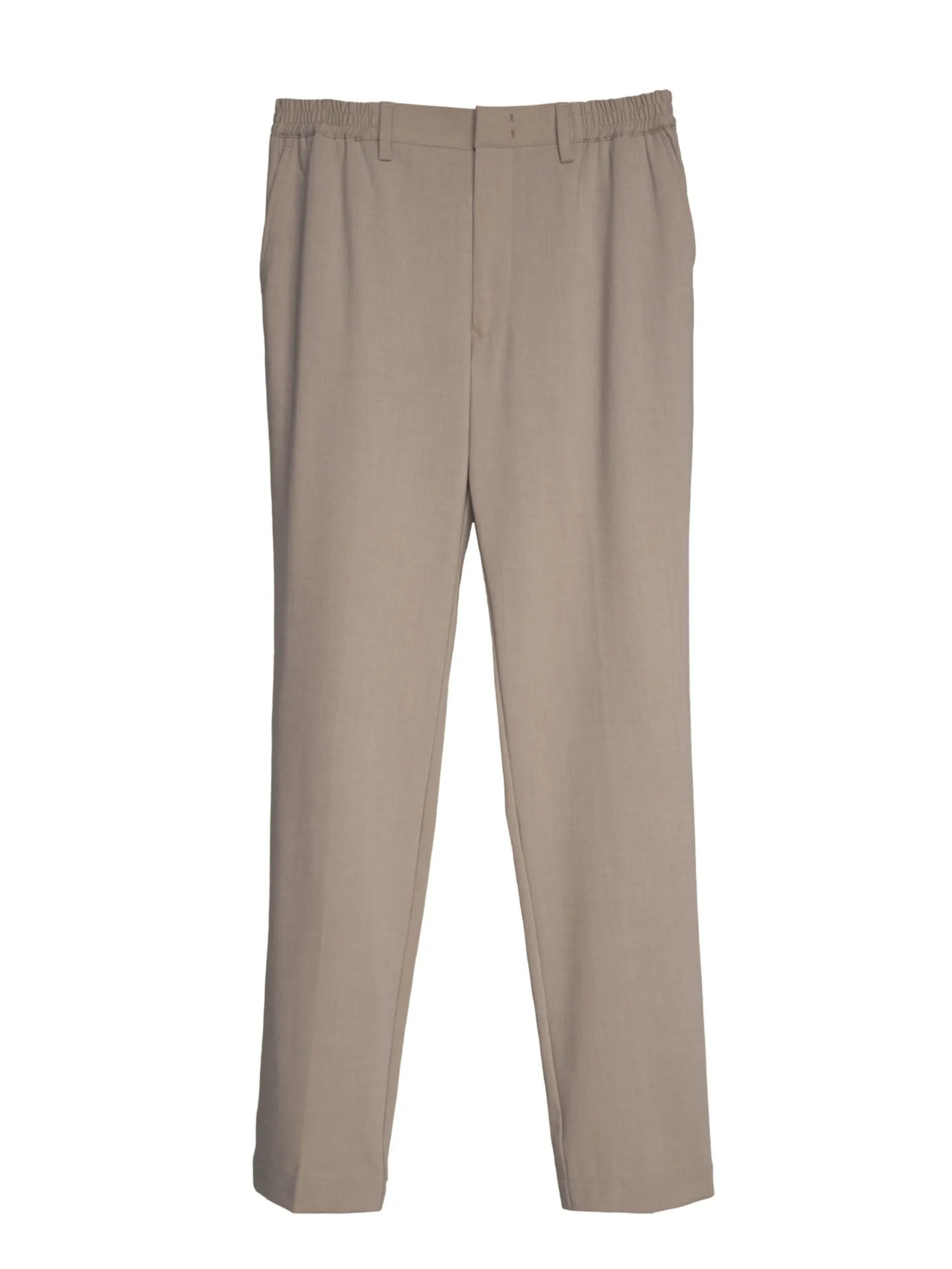 TAKEO KIKUCHI MEN BEIGE WRINKLES FREE POLYESTER EASY PANTS