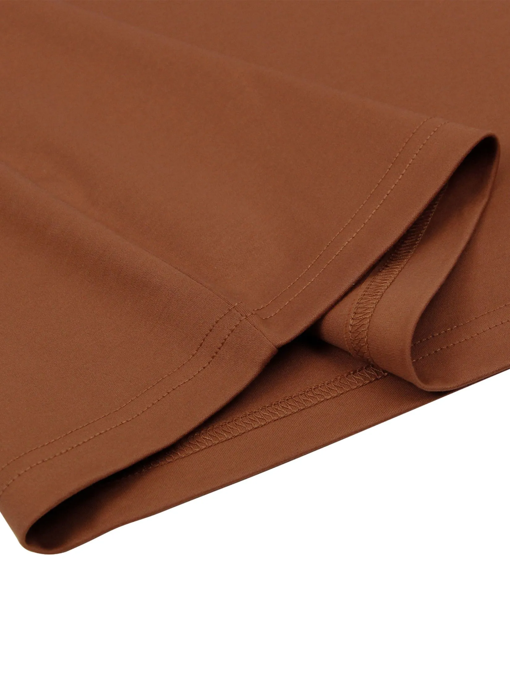GIORDANO Men's Slim Cotton Embroidery Tee (Liquid Touch) Mocha bisque brown