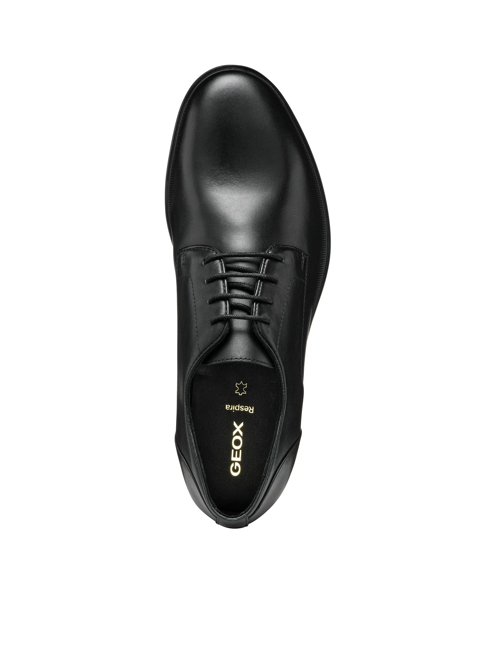 GEOX Men Leather Shoes Rezzonico 1SS25 Black