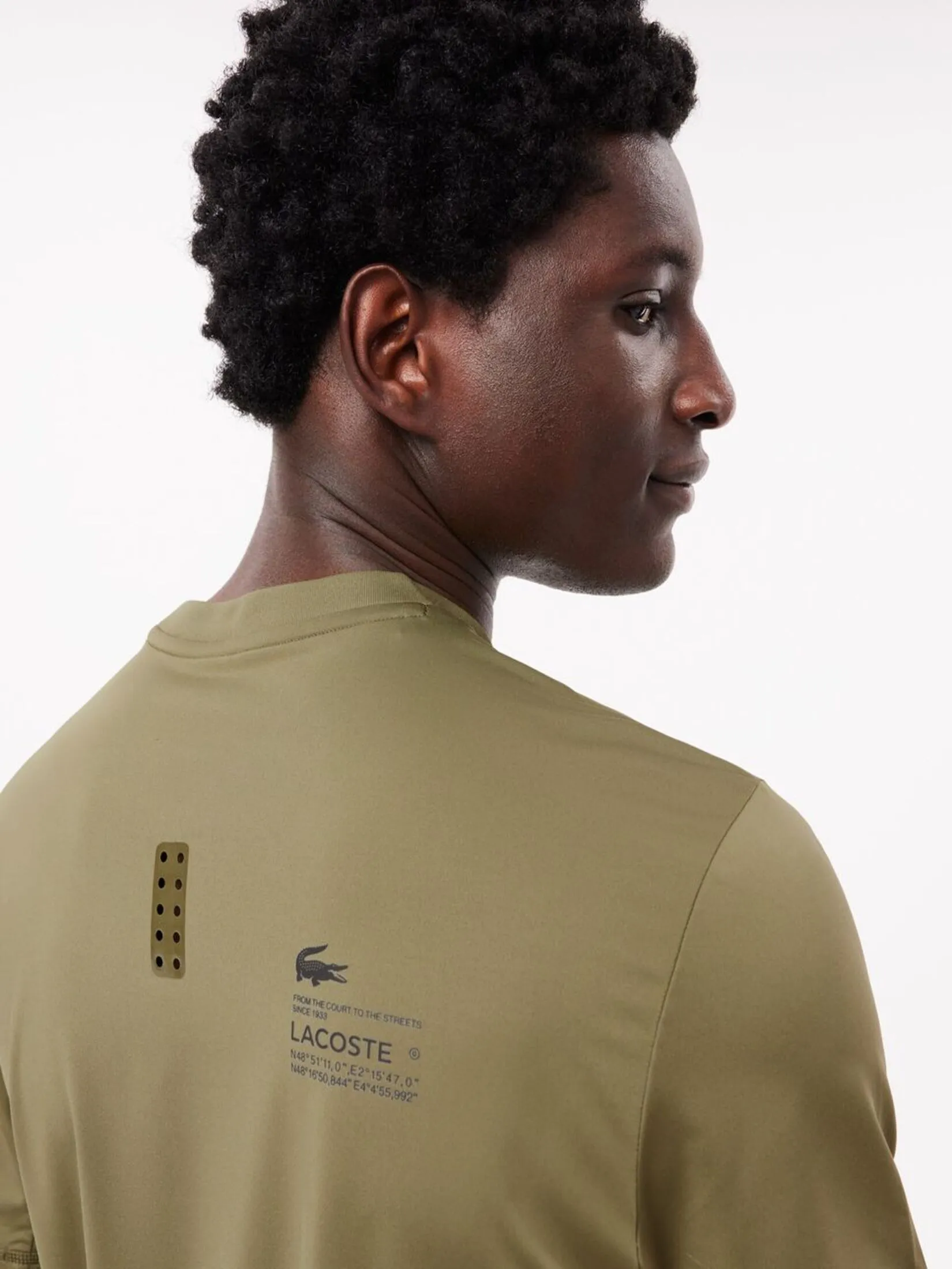 LACOSTE Slim Fit Stretch Jersey Sport T-shirt Green