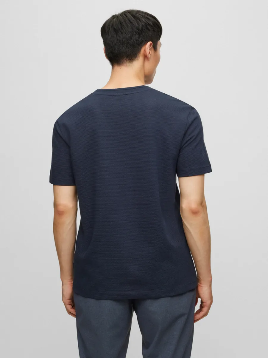BOSS Men s T-Shirt Regular Fit Dark Blue