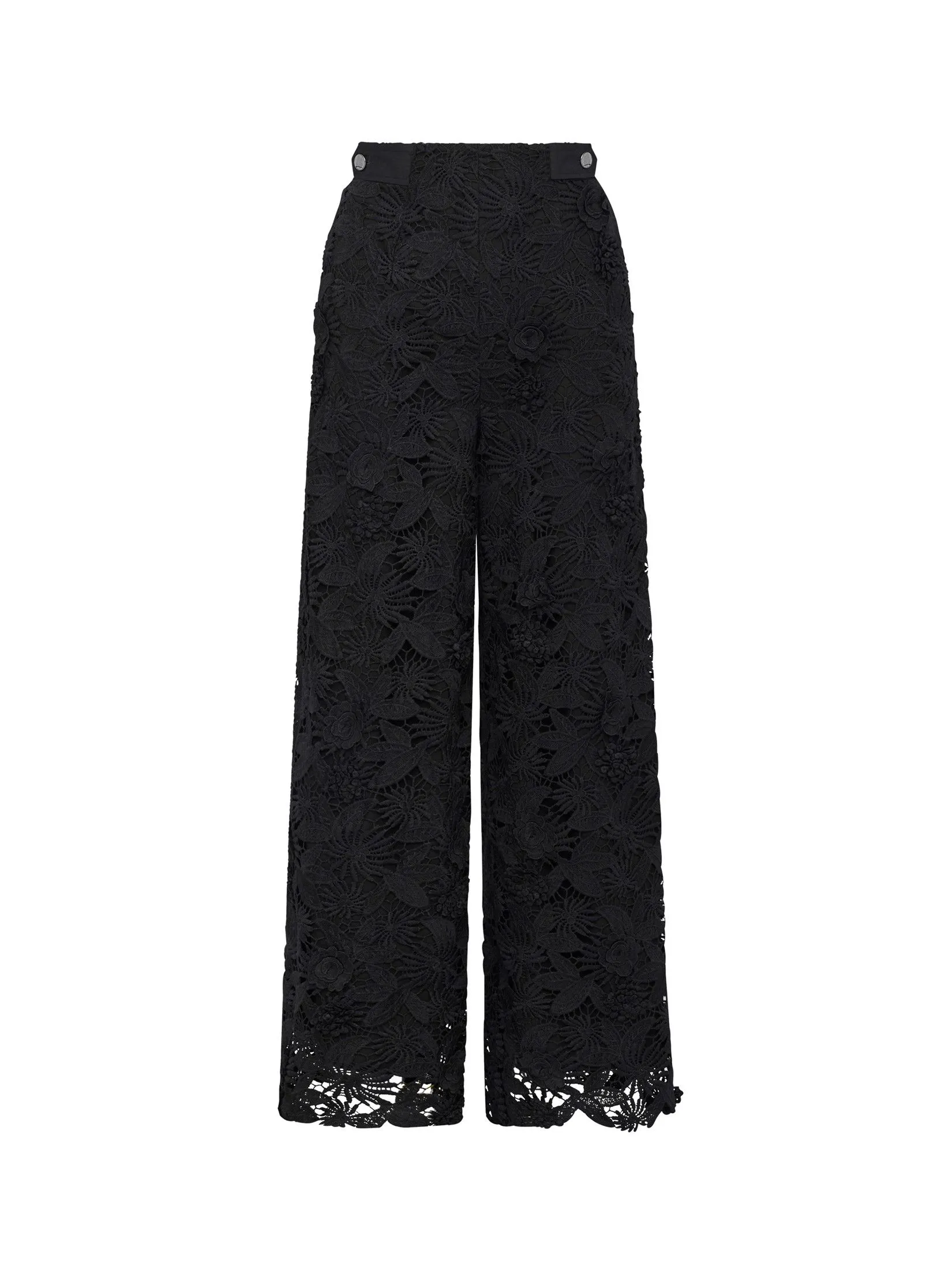 ASAVA ( AW24 )Daniella Floral-lace Women Culotte Pants Black