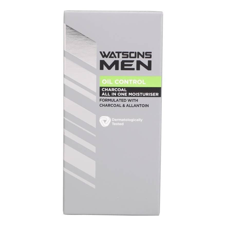 Watsons Men Oil Control Charcoal All In One Moisturiser 50ml.