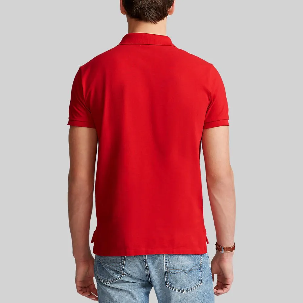 POLO RALPH LAUREN POLO-Custom Slim Fit Mesh Polo Shirt MNPOKNI1N820092 600 RED