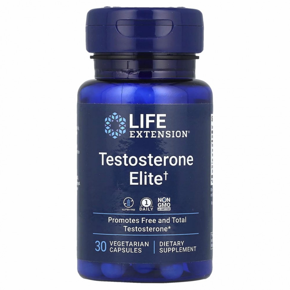 Life Extension, Testosterone Elite, 30 вегетарианских капсул